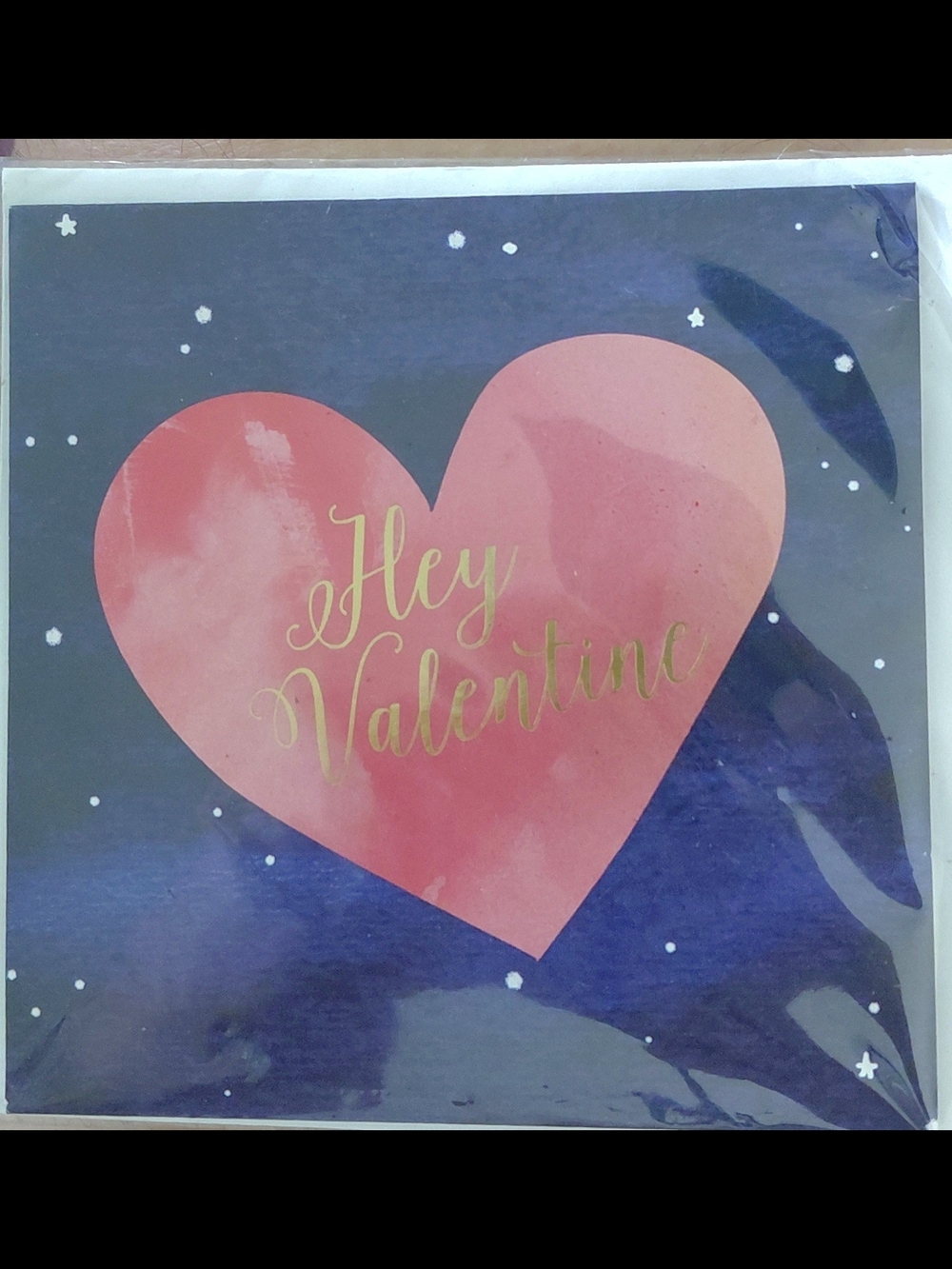 Pink Heart ValentinePop Up Card with Gold Script